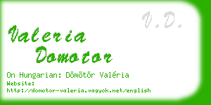 valeria domotor business card